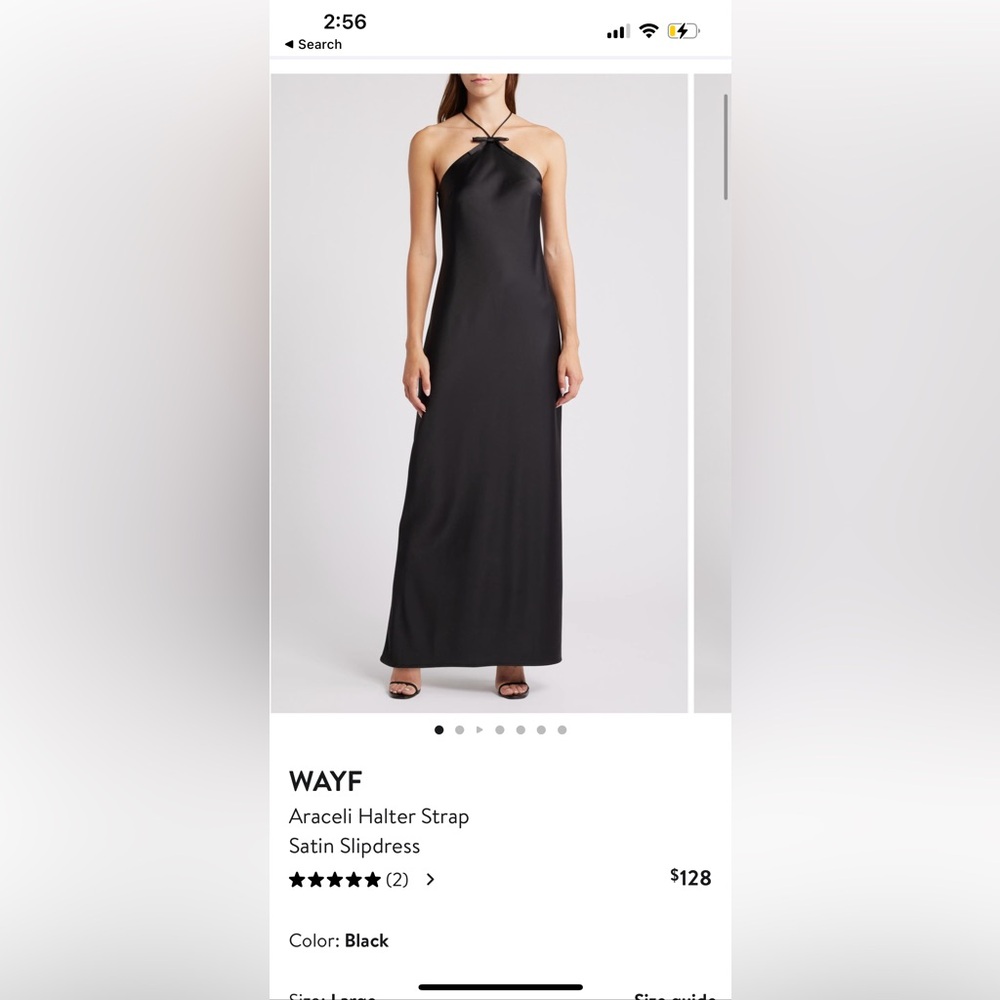 WAYF Halter Slip Dress